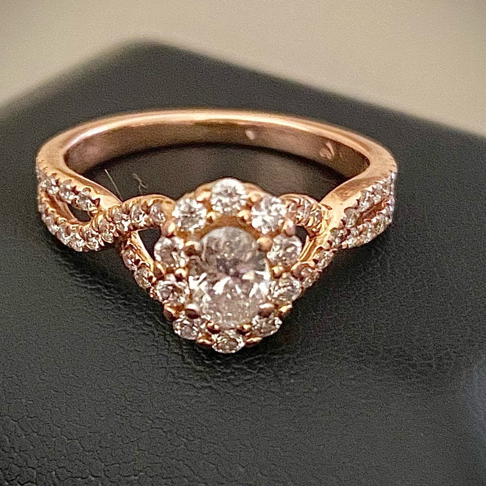 Zales Rose Gold and Diamond Ring